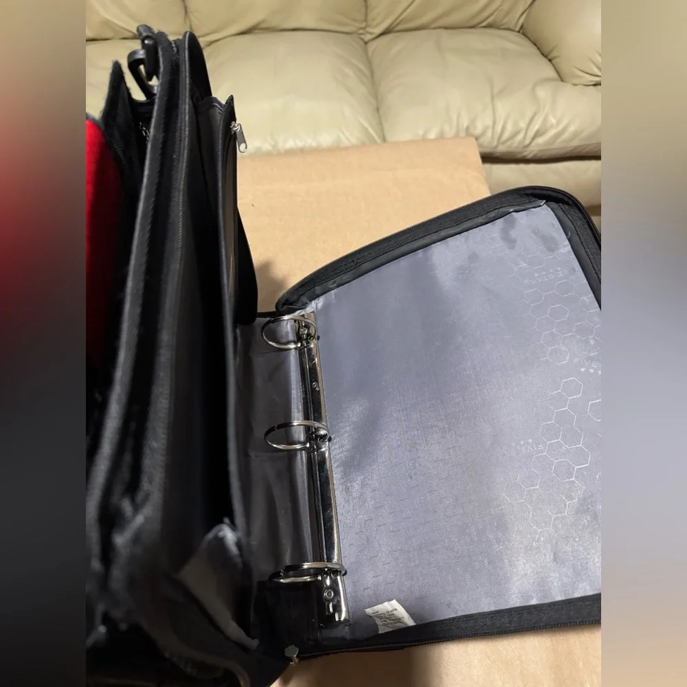 (5 Star Zipper Binder) 2 inch 3 ring expanding file with shoulder strap unisex